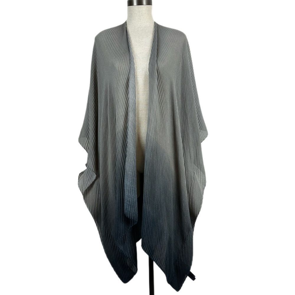 Lane Bryant Gray Ombré Wrap OS Grey Black Fade Relaxed Oversized Fit